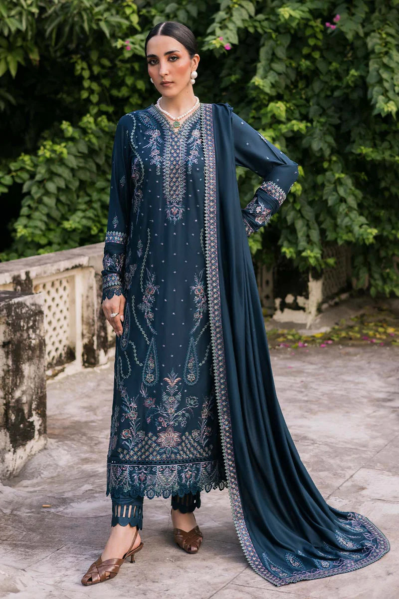NUREH Exclusive Embroidered Marina Twill Unstitched 3Pc Suit NE-175