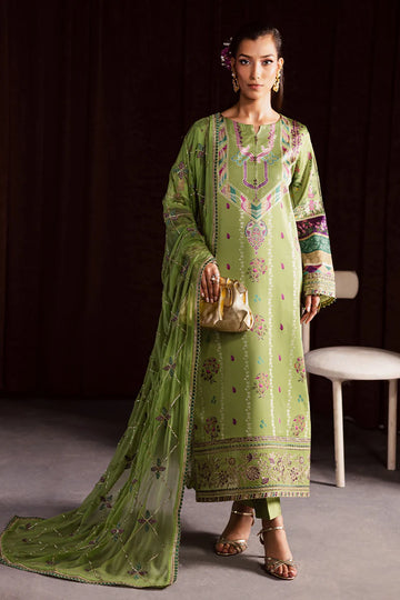 Charizma The Silk Embroidered Unstitched 3 Piece Silk Suit - S-26
