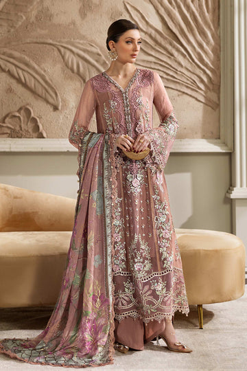 3 Piece Maria .B Unstitched Embroidered Chiffon Suit | MPC-25-105